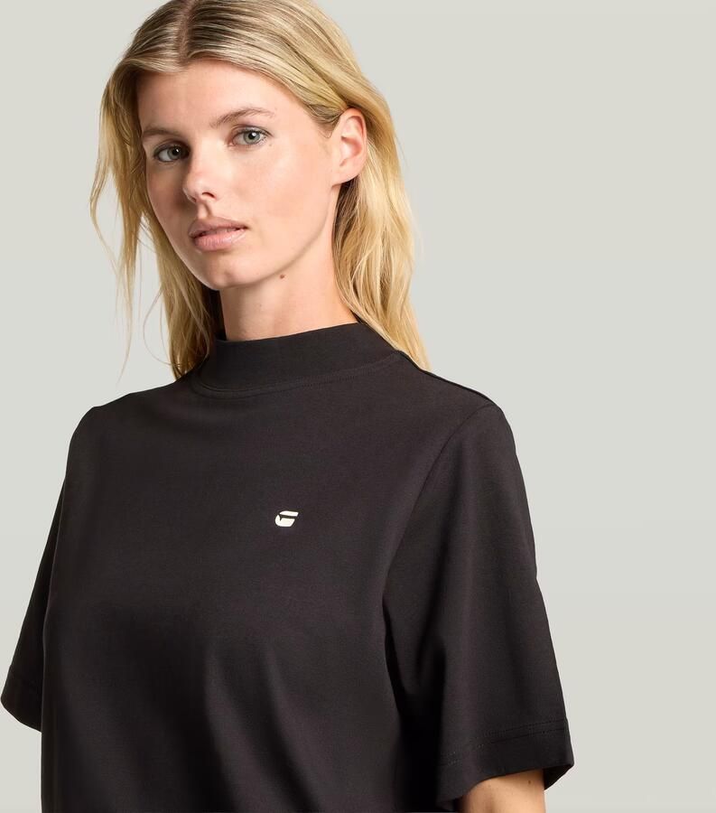 G-Star RAW Logo Mock Top Zwart Dames - Foto 2