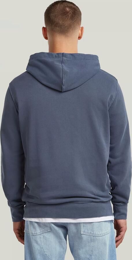 G-Star RAW Logo Overdyed Hooded Sweater Donkerblauw Heren - Foto 6