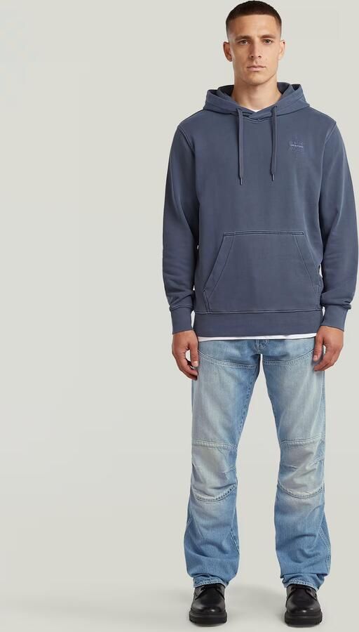 G-Star RAW Logo Overdyed Hooded Sweater Donkerblauw Heren - Foto 5