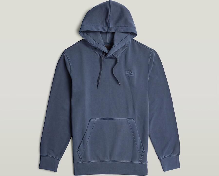 G-Star RAW Logo Overdyed Hooded Sweater Donkerblauw Heren - Foto 4