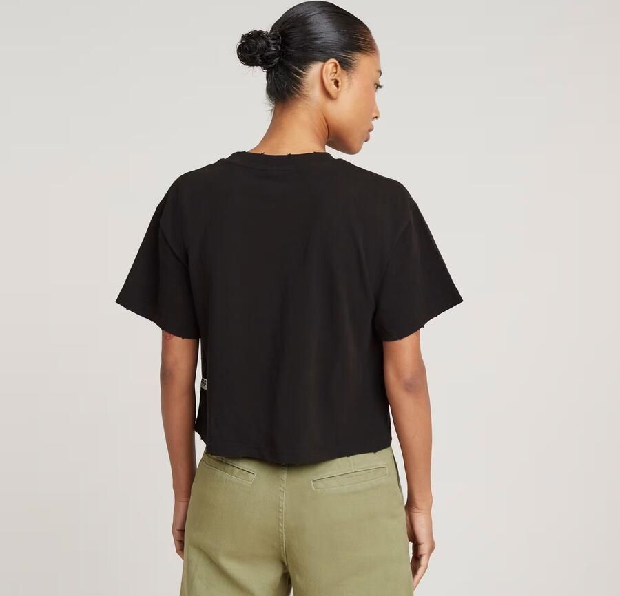 G-Star RAW Logo Relaxed Korte Top Zwart Dames - Foto 4