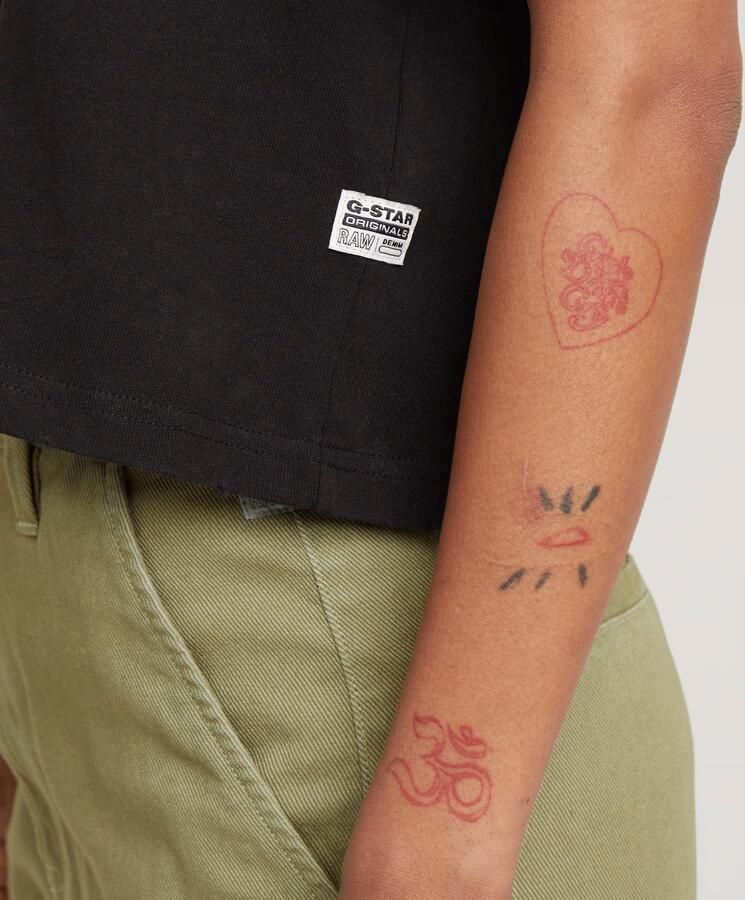 G-Star RAW Logo Relaxed Korte Top Zwart Dames - Foto 6