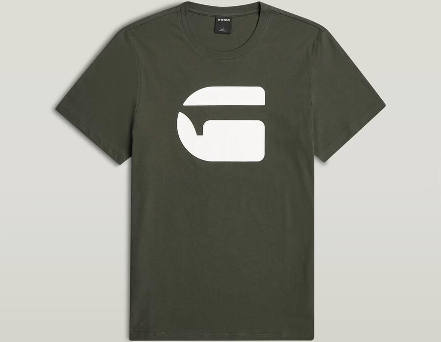 G-Star RAW Logo Slim T-shirt Grijs Heren