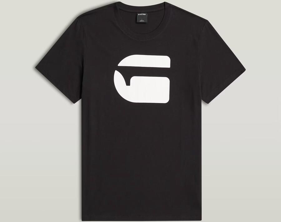 G-Star RAW Logo Slim T-shirt Zwart Heren