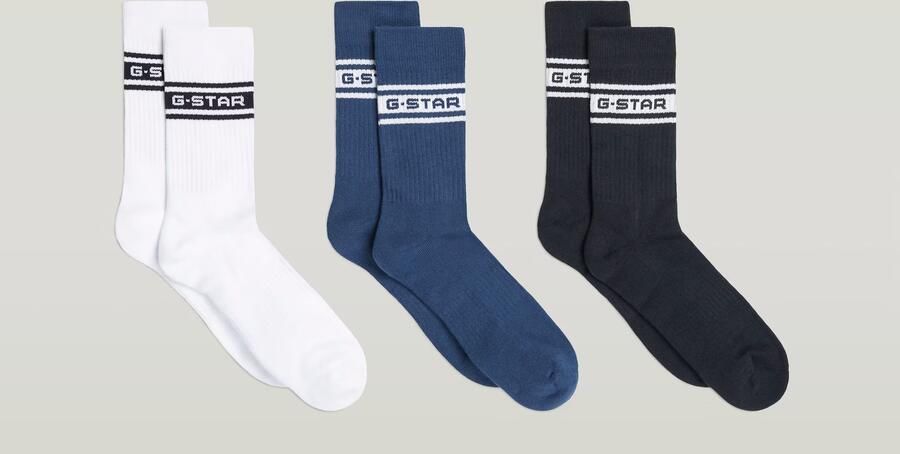 G-Star RAW Logo Sokken 3 Paar Meerkleurig Heren - Foto 5
