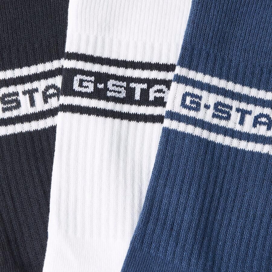 G-Star RAW Logo Sokken 3 Paar Meerkleurig Heren - Foto 2