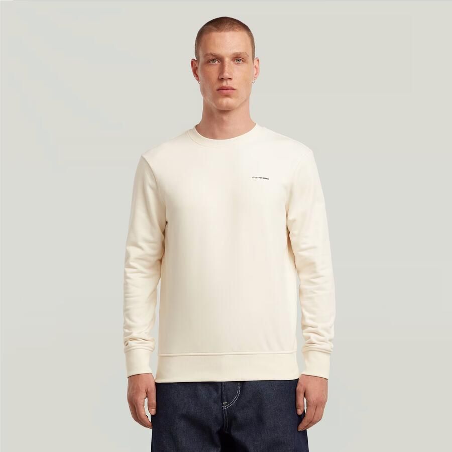 G-Star RAW Logo Sweater Beige Heren - Foto 7