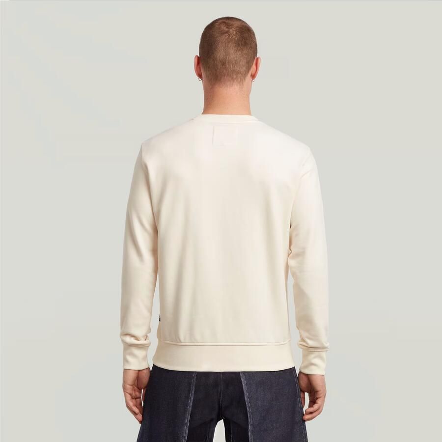 G-Star RAW Logo Sweater Beige Heren