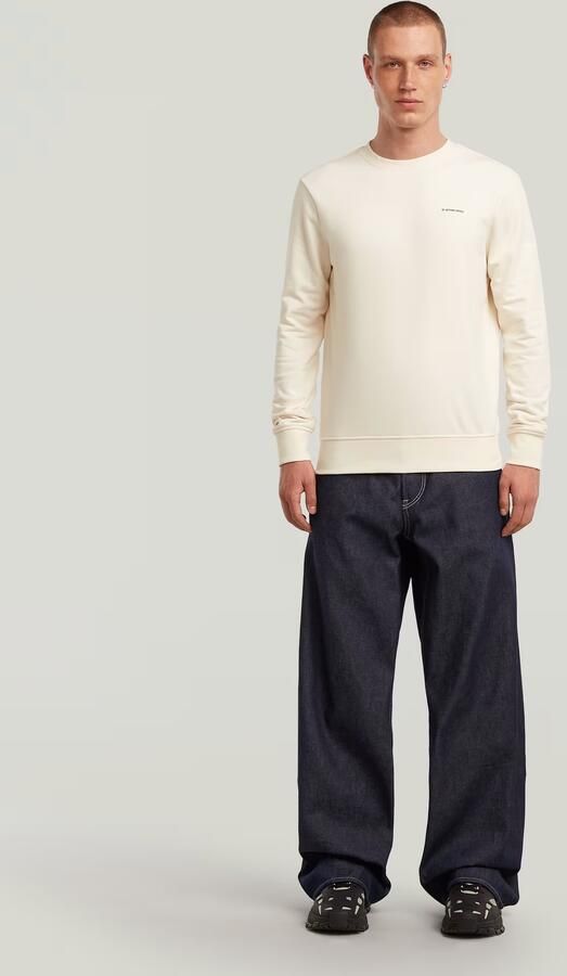 G-Star RAW Logo Sweater Beige Heren - Foto 6
