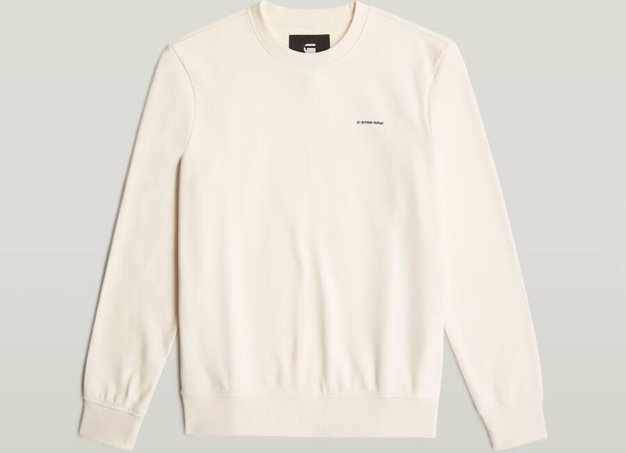 G-Star RAW Logo Sweater Beige Heren - Foto 5