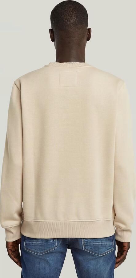 G-Star RAW Logo Sweater Beige Heren - Foto 4