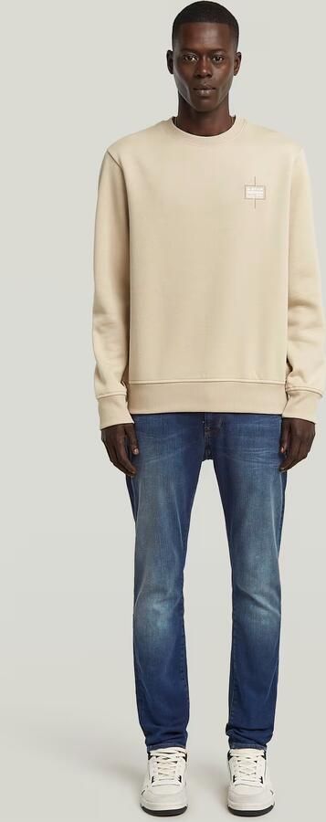 G-Star RAW Logo Sweater Beige Heren - Foto 5