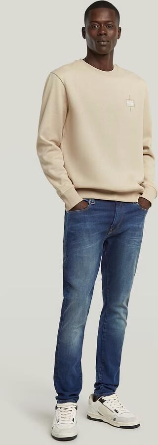 G-Star RAW Logo Sweater Beige Heren - Foto 6