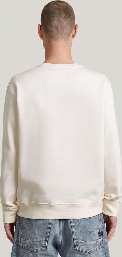 G-Star RAW Logo Sweater Beige Heren - Foto 7