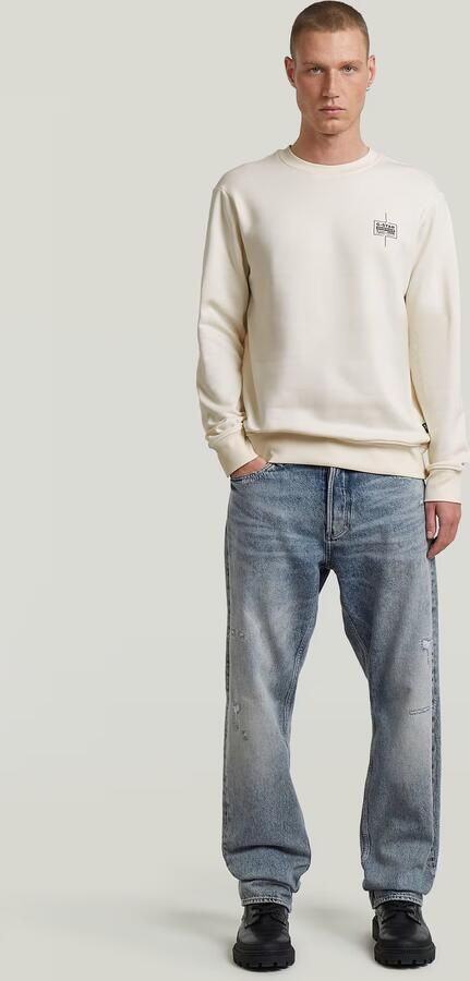 G-Star RAW Logo Sweater Beige Heren - Foto 6