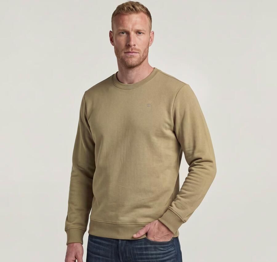 G-Star RAW Logo Sweater Beige Heren