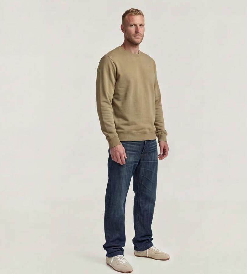 G-Star RAW Logo Sweater Beige Heren - Foto 4