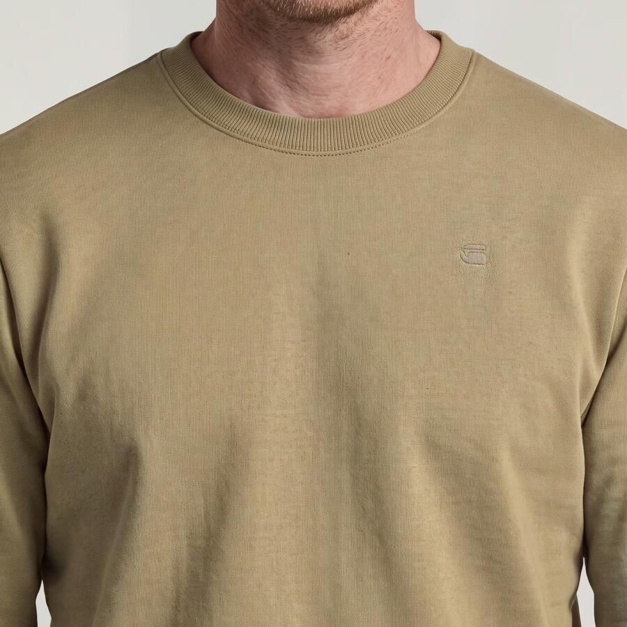 G-Star RAW Logo Sweater Beige Heren - Foto 2
