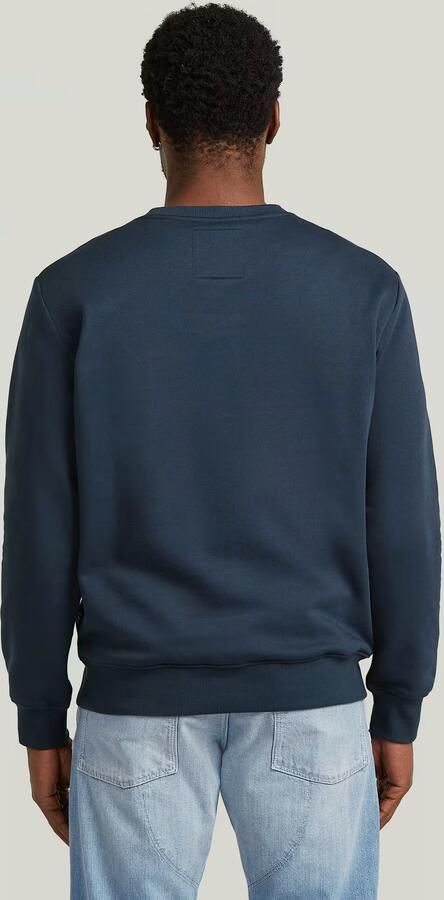G-Star RAW Logo Sweater Donkerblauw Heren - Foto 6