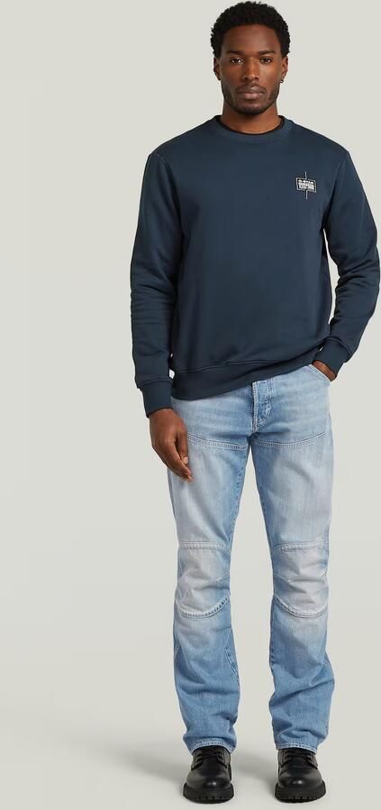 G-Star RAW Logo Sweater Donkerblauw Heren - Foto 7