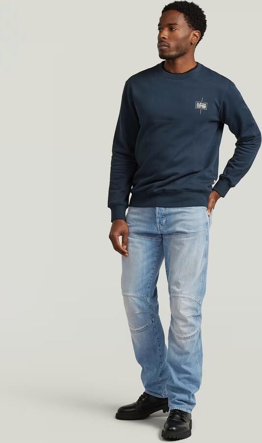 G-Star RAW Logo Sweater Donkerblauw Heren - Foto 5