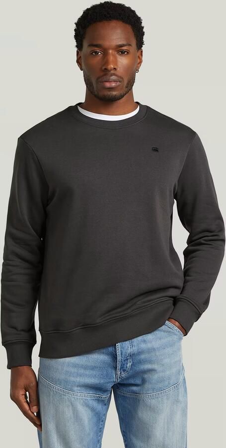 G-Star RAW Logo Sweater Grijs Heren