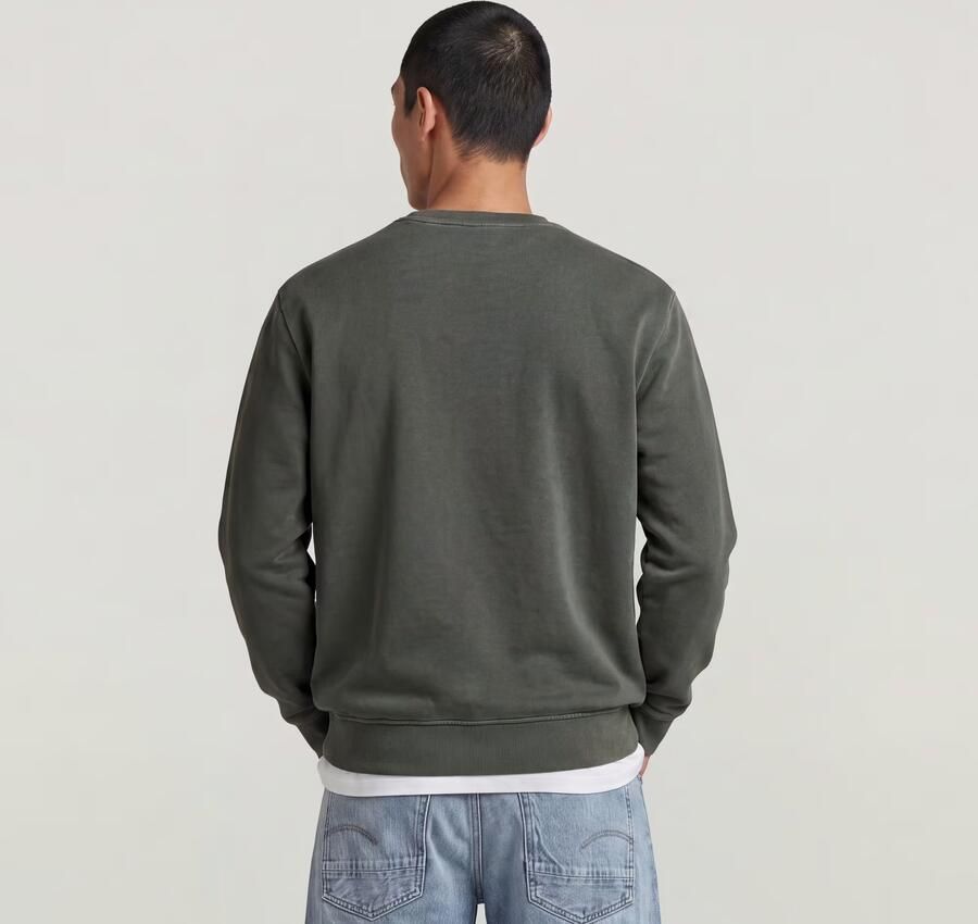 G-Star RAW Logo Sweater Grijs Heren - Foto 4