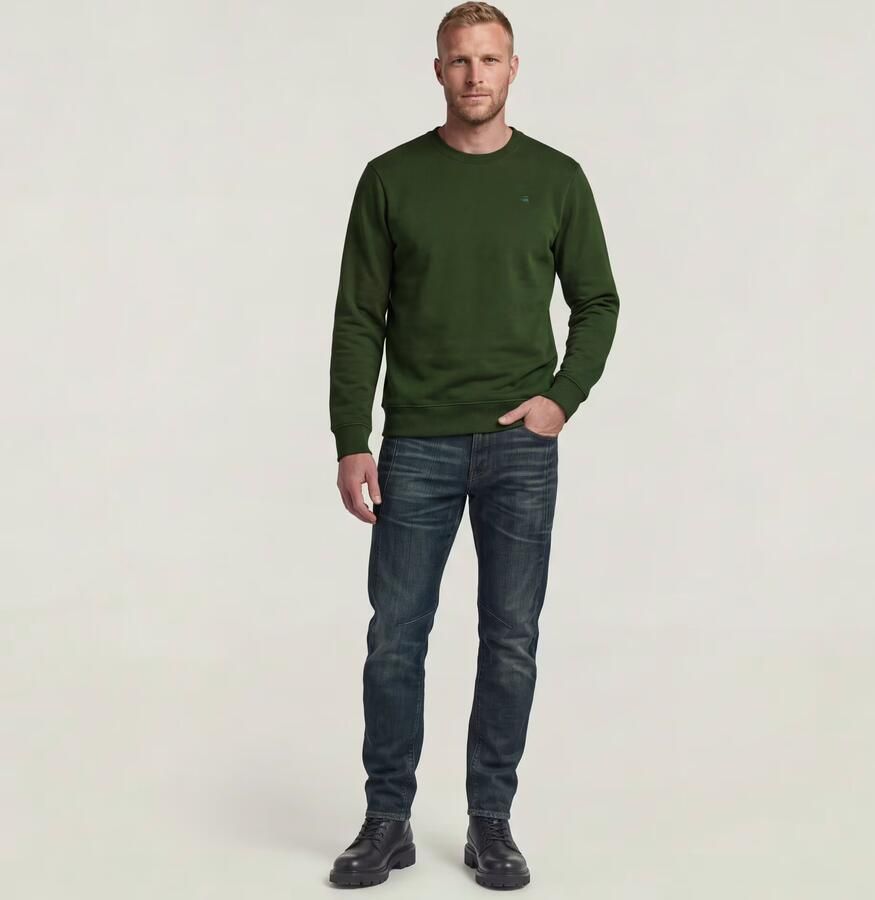 G-Star RAW Logo Sweater Groen Heren - Foto 2