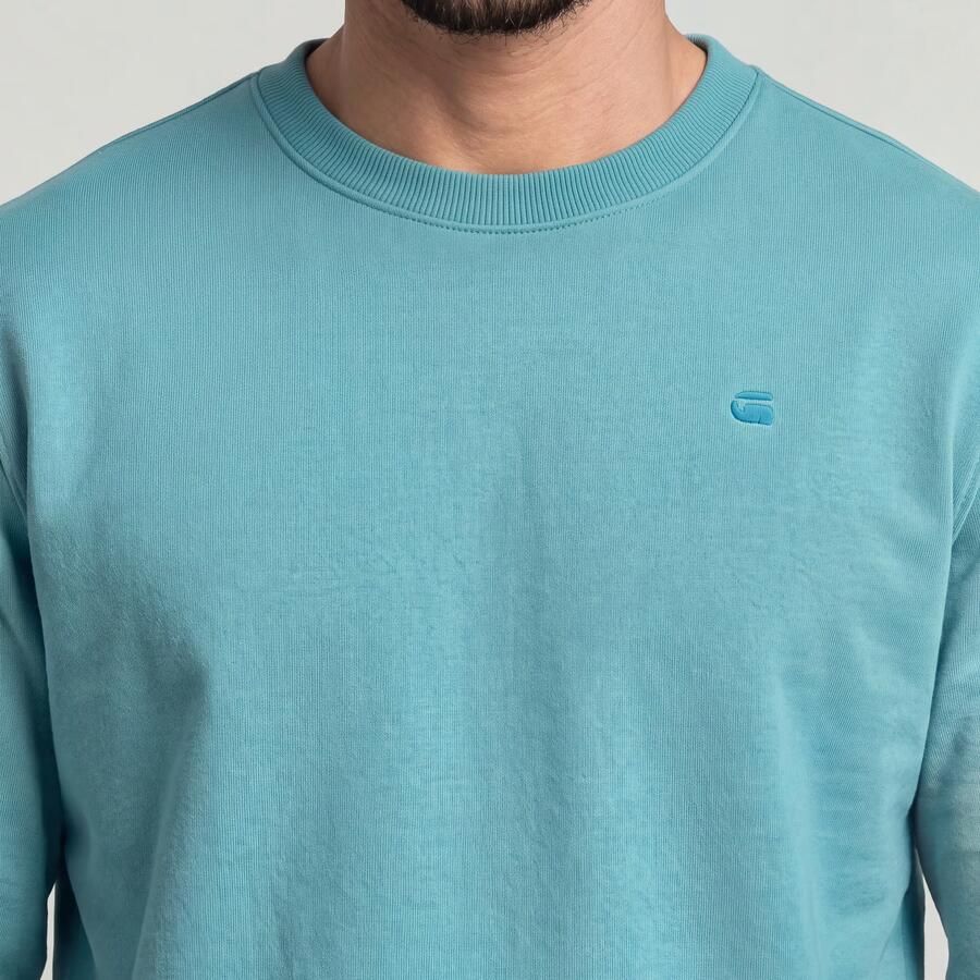 G-Star RAW Logo Sweater Lichtblauw Heren - Foto 3