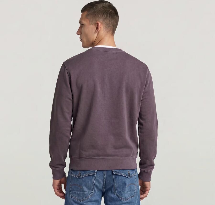G-Star RAW Logo Sweater Paars Heren - Foto 4