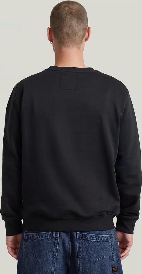 G-Star RAW Logo Sweater Zwart Heren - Foto 5