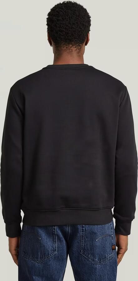 G-Star RAW Logo Sweater Zwart Heren - Foto 6