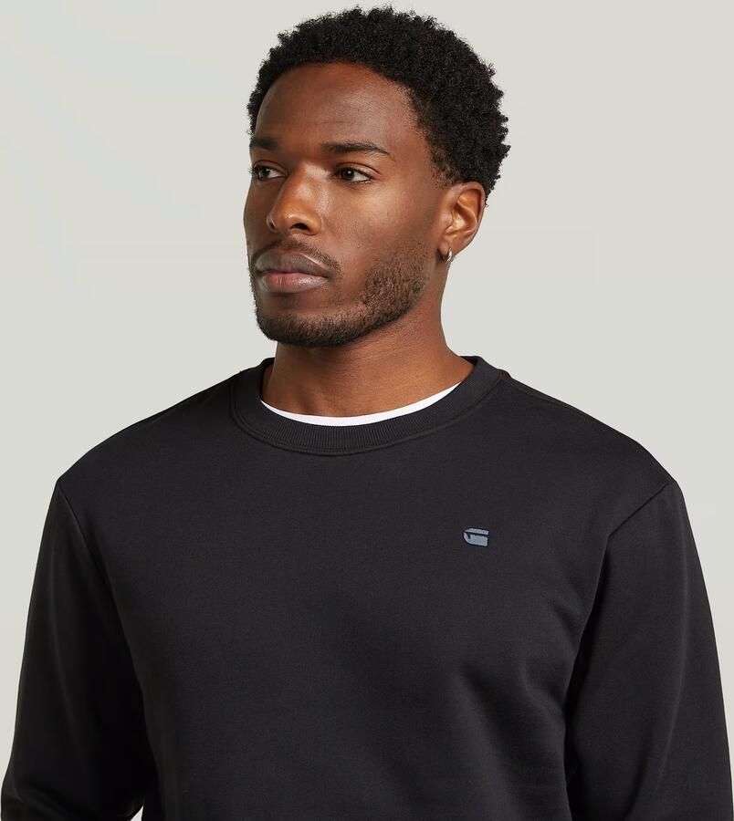 G-Star RAW Logo Sweater Zwart Heren - Foto 3