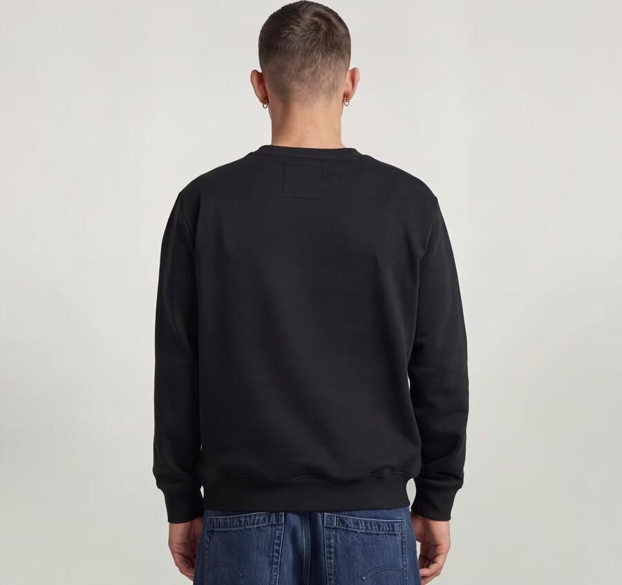 G-Star RAW Logo Sweater Zwart Heren - Foto 5