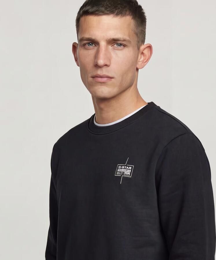 G-Star RAW Logo Sweater Zwart Heren - Foto 6