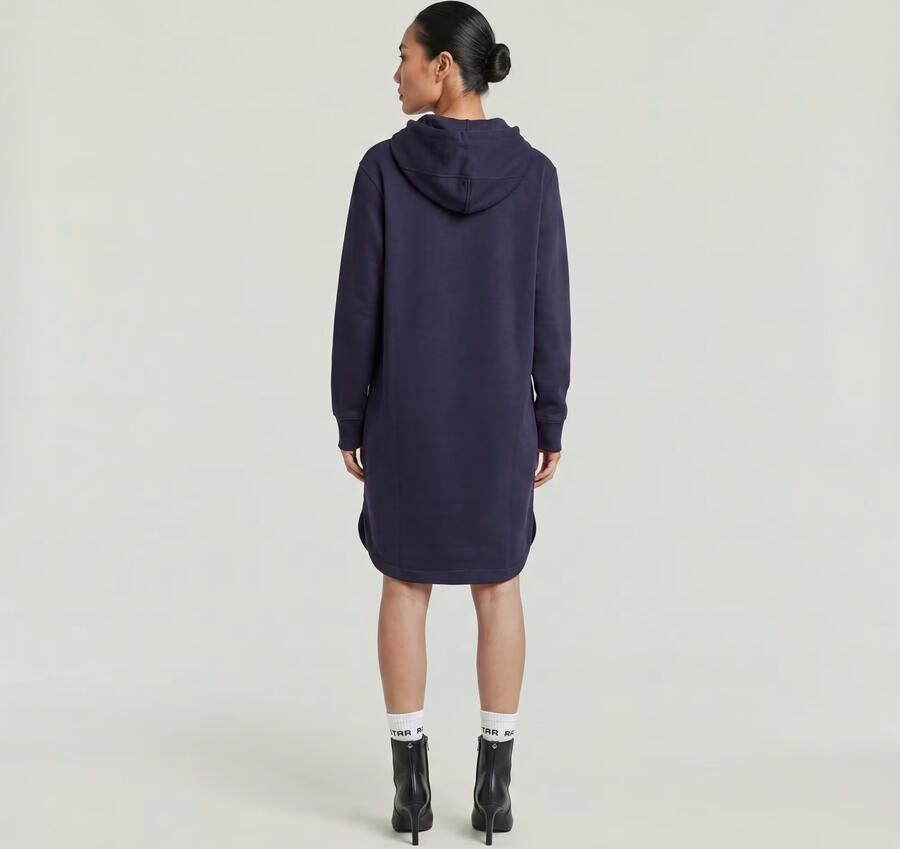 G-Star RAW Logo Sweaterjurk Met Capuchon Donkerblauw Dames - Foto 5