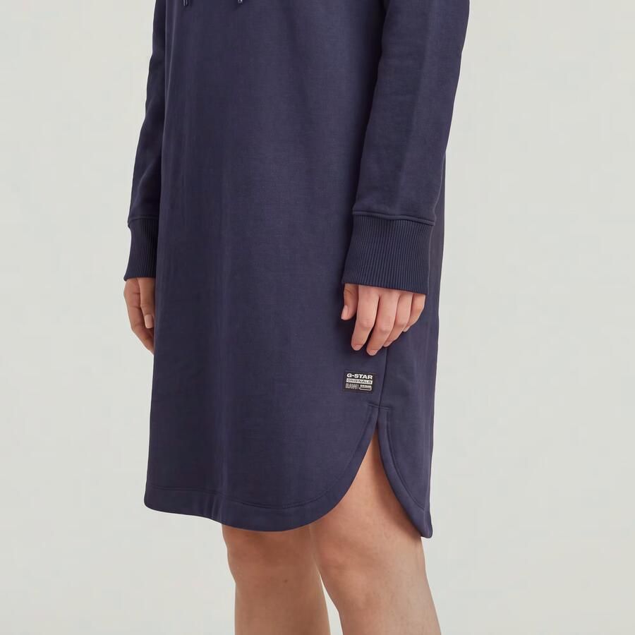 G-Star RAW Logo Sweaterjurk Met Capuchon Donkerblauw Dames - Foto 3
