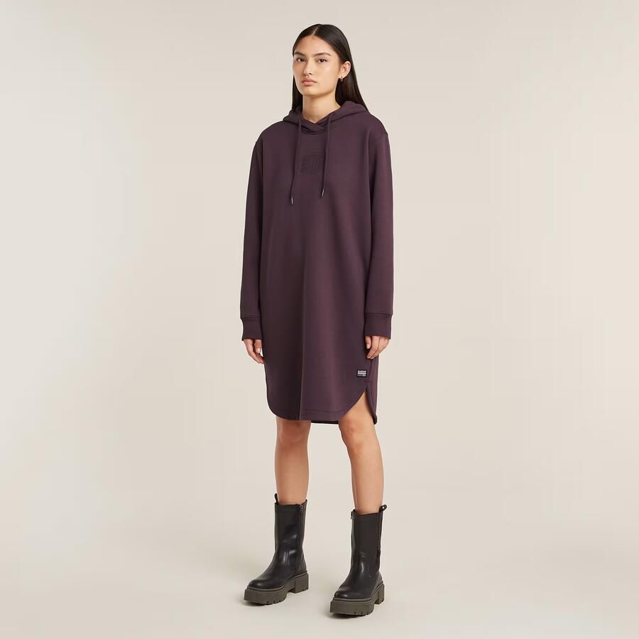 G-Star RAW Logo Sweaterjurk Met Capuchon Paars Dames - Foto 2