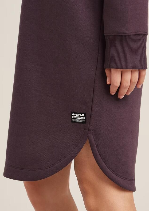 G-Star RAW Logo Sweaterjurk Met Capuchon Paars Dames - Foto 6