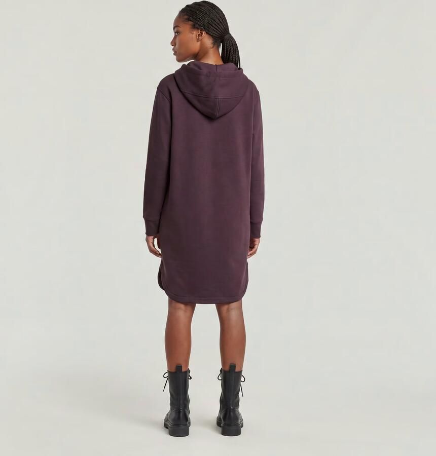 G-Star RAW Logo Sweaterjurk Met Capuchon Paars Dames - Foto 5