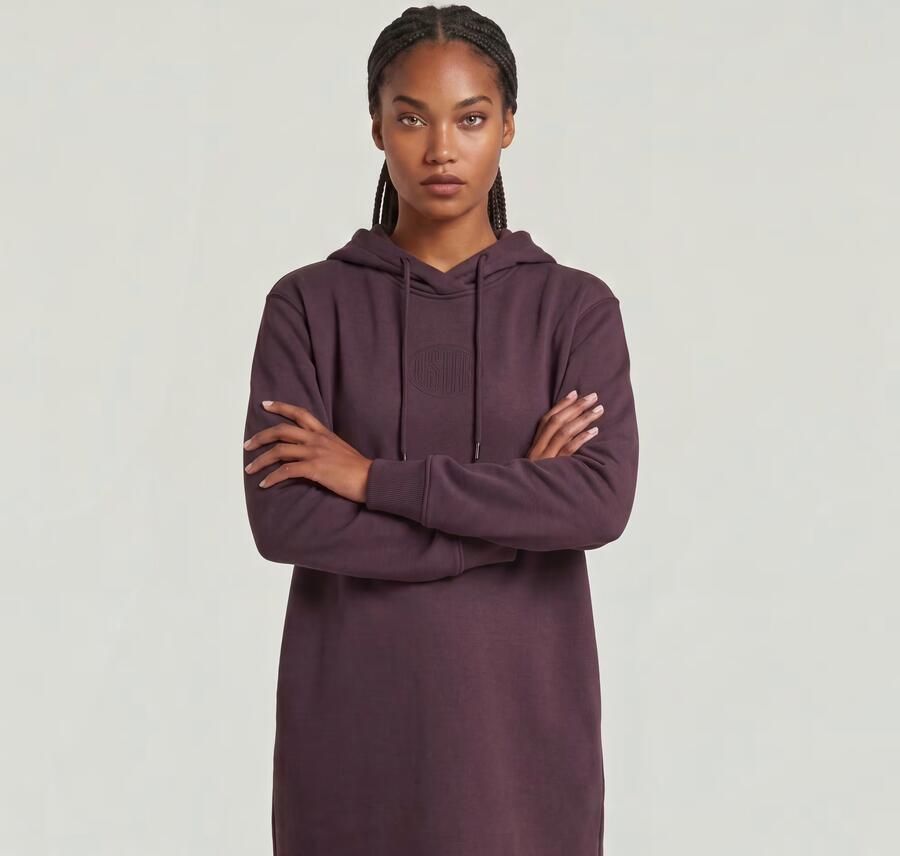 G-Star RAW Logo Sweaterjurk Met Capuchon Paars Dames - Foto 6