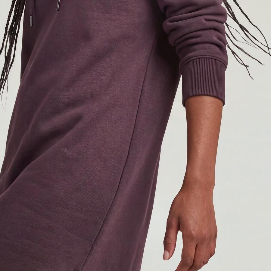 G-Star RAW Logo Sweaterjurk Met Capuchon Paars Dames - Foto 3