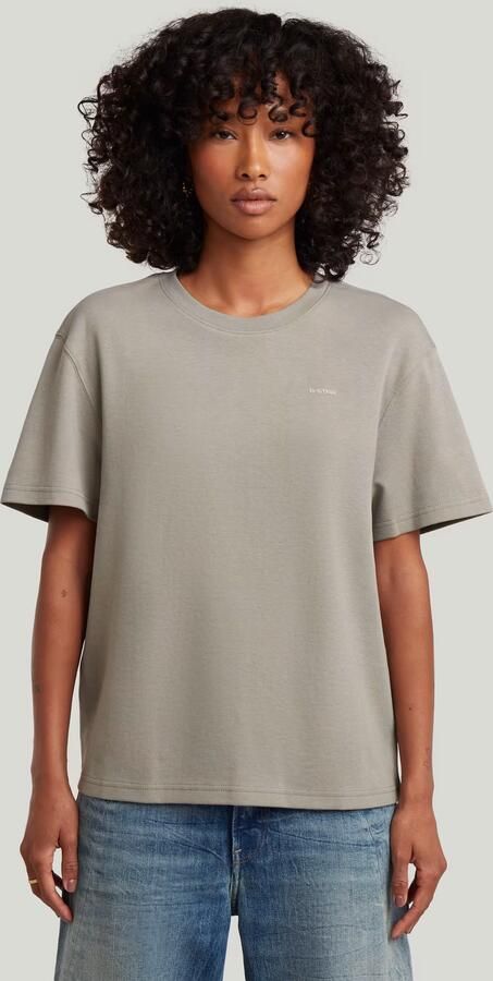 G-Star RAW Logo T-Shirt Beige Dames