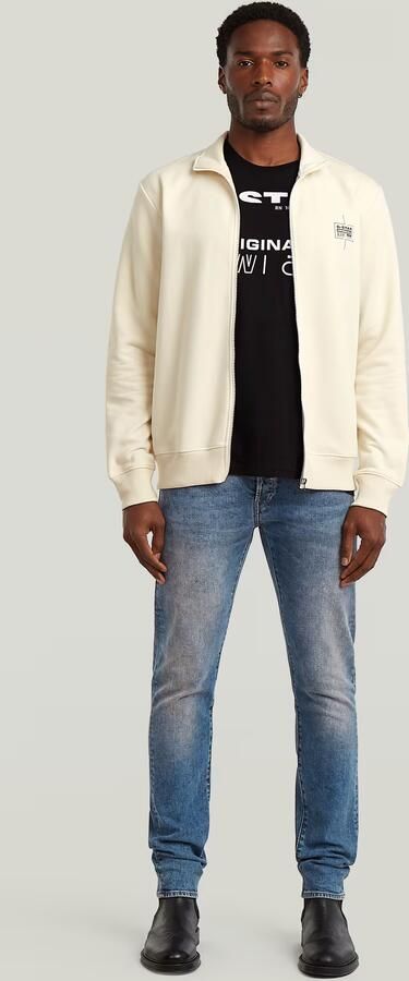 G-Star RAW Logo Zip Thru Sweatvest Beige Heren - Foto 6