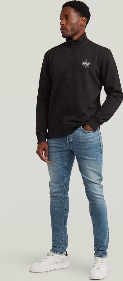 G-Star RAW Logo Zip Thru Sweatvest Zwart Heren - Foto 4