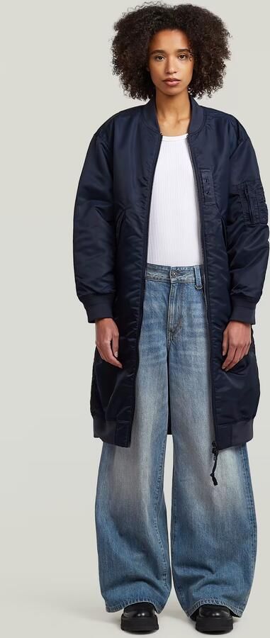 G-Star RAW Long Bomberjack Donkerblauw Dames - Foto 7