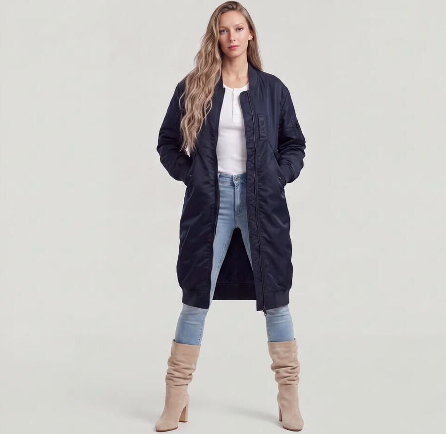 G-Star RAW Long Bomberjack Donkerblauw Dames - Foto 3
