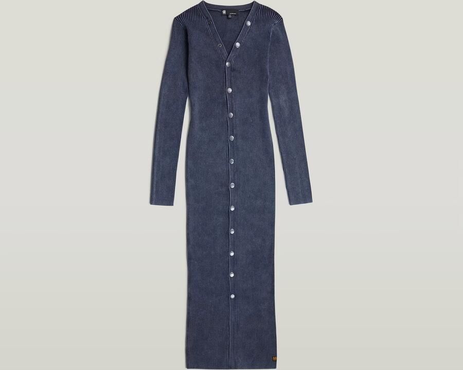 G-Star RAW Long Cardigan Dress Knit Donkerblauw Dames - Foto 4