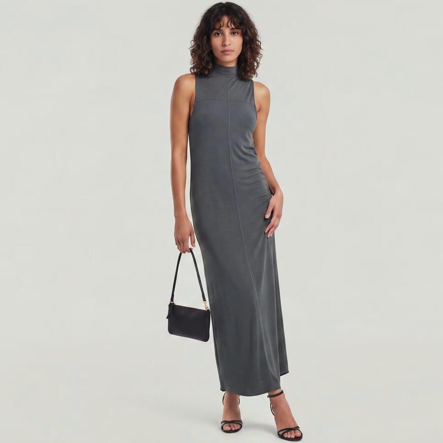 G-Star RAW Long Flowy Mock T-shirtjurk Grijs Dames - Foto 4