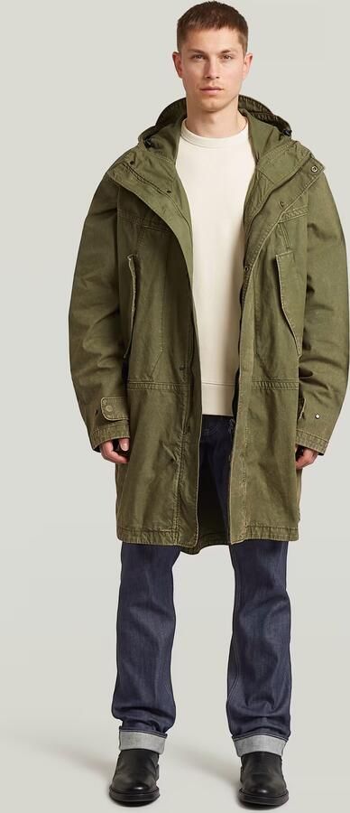 G-Star RAW Long Parka Groen Heren - Foto 5